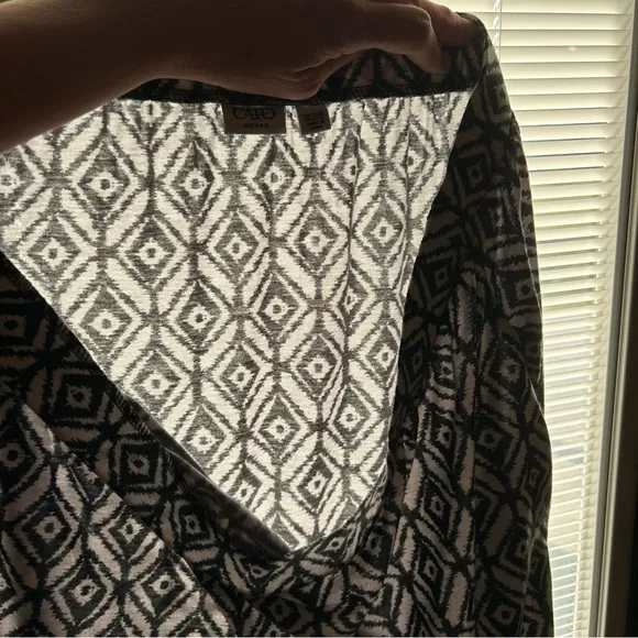 CATO Women’s PLUS Maxi Skirt Black & White Geometric‎ Elastic Waist SIZE 22/24W - Picture 9 of 9